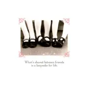 Friendship Best Friends Patten Leather Shoes Theme Blank Inside Hallmark Card