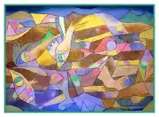 Modern Artist Paul Klee Playful Fish Abstract Counted Cross Stitch Pattern