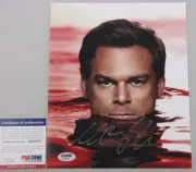 DEXTER MICHAEL C HALL Hand Signed 8"x10" Photo + PSA DNA