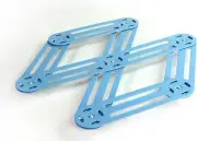 Roger Orfevre Expandable Trivet 6 Branches Table Mat, French Made (Light Blue)
