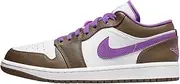 [Nike] Women's Air Jordan 1 Low Shoes Basketball, Palomino Wild Berry White, 7