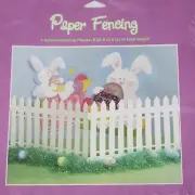 Easter Paper Fencing for Bunny Decoration Egg Hunt Decor NEW