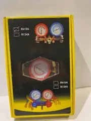 AC Manifold Gauge set HVAC A/C Air Refrigeration Kit Brass