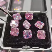 3 Ct Natural Asscher Cut Pink Certified Diamond D Grade VVS1 + 1 Free Gift
