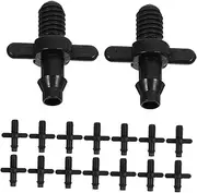 100Pcs Barbed Connectors for Drip Irrigation System Durable Water Pipe Joints for Garden Flower Bed Lawn and Greenhouse Irrigation