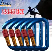 30KN Locking Carabiner Clip Heavy Duty Rock Climbing Hook Big Tree Swing Rigging