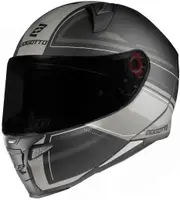 Bogotto FF110 Cinder Helmet, black-grey-silver, Size XL for Men Black Grey Silver