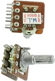 Aexit 2 (Control electrical) Pcs Knurled Shaft Dual Taper Linear Potentiometer 50K (49ry136qf205) ohm B50K