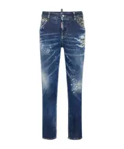 Dsquared2 Dark Broken Knee Wash Cool Girl Jeans IT40,IT34,IT42,IT36 Blue