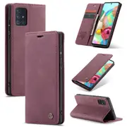 CaseMe Samsung Galaxy A71 4G Classic Leather Folio Case Cover A715 [Wine]