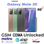 New Samsung Galaxy Note 20 SM-N981U 128GB 5G Factory Unlocked GSM+CDMA