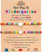 [Kidbbi] Back to School Gifts Colorful Matching Heart Bracelets Set for Mother and Daughter