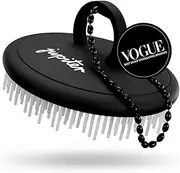 [Jupiter] Exfoliator Brush For Removing Dandruff & Build-Up - Detangling Scrubber For Wet or Dry Hair - Supports Circulation & Growth - For All Hair Types - Black