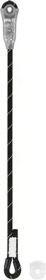 60Cm Black Dynamic Rope Lanyard With Carabiner For Fall Arrest System