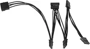 4Pin IDE to 5-Port Power Supply Cable 4Pin Molex to Multi SATA Port 18AWG Wire Power Cord for Hard Drive HDD SSD PC