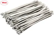 Metal Zip Tie Heavy Duty Self-Locking Stainless Steel Cable Tie for Exhaust Wrap