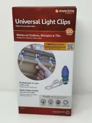 Simple Living 100 Count Universal Light Clips, Gutters, Shingles, and Tile