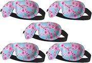SMUG 100% Blackout Sleep & Eye Mask - Eyelash Extension Friendly - Eye Masks for Sleeping - Sleep Masks for Women & Men - Straps for Dream Comfort & Adjustability - Cherry Blossom 5-Pack