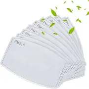 NEW 100 Pcs PM2.5 Filters 5 Layers Activated Carbon Filters Breathing Insert