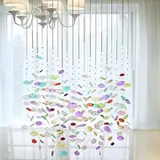 Beaded Curtain Beads, 30Pcs Sequin Beaded Curtain String Curtain Shell Bead Door Curtain Multi-Color String Fringe Doorway Curtains (Color : Pink, Size : 120cm)