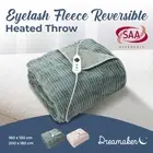 Dreamaker Eyelash Fleece Reversible Heated Throw Overheat Protection 9 Heats