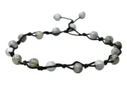 Labradorite Anklet (Hand Knotted) - 6mm Bead Anklet