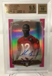 2014 Topps Chrome PINK REFRACTOR JOHN BROWN RC AUTO #49/75 Made - BGS 9.5 10 AU