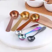 2Pcs Kitchen Multipurpose Measuring Spoon Stainless Steel Coffee Powder Scoop