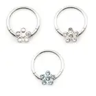 Hinged Flower Seamless Ring 16g 11mm Surgical Steel