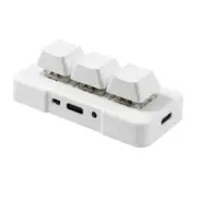 3 Key Mini Keypad USB Wired Keyboard with Customizable Functions Mechanical B...