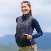 在飛比找蝦皮商城優惠-Okaga 輕量防風科技保溫棉登山背心 女款 黑色