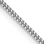 14K White Gold 20 Inch 1.4mm Curb With Spring Ring Clasp Pendant Chain