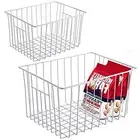 Fridge Freezer Baskets, Wire Storage Organizer Basket, Household Refrigerator...