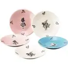Yamakasyoten Macmillan Alice (Alice in Wonderland) Plate 13.5cm Set of 5 Alice C