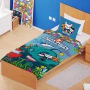 OCTONAUTS MISSION SINGLE DUVET COVER SET BEDDING CHILDRENS - 2 IN 1 DESIGN