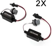 2X 7440 W21W T20 Canbus Error Free Resistor LED Decoder Compatible for LED Turn Signal Bulb Audi VW Benz Durable，Long Life (Color : Black)