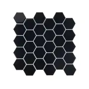 Tiles 3D Peel and Stick Wall Tile Hexagonal Mosaic Black 10 Sheets