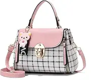 [XIAOYU] Small Purses and Handbags for Women Fashion Crossbody Bag Lightweight Shoulder Bag Plaid Pattern Satchel Purse