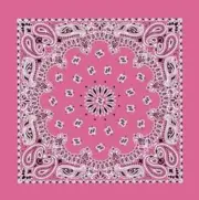 Classic hot pink paisley bandana [21" X 21" OSFA]