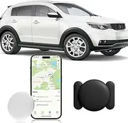 Car GPS Tracker,No Monthly Fee Car Tracker with Magnetic Case,Car Tracking Device Work with Apple Find My App(iOS Only),Real-Time Monitoring for Fleet,Van,Caravan,Motorbike,Bicycle,Car (Black,1PCS)
