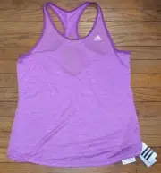 Adidas Performance Keyhole Tank Top Climalite Wicking Technology Purple