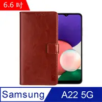 在飛比找PChome24h購物優惠-IN7 瘋馬紋 Samsung A22 5G (6.6吋) 