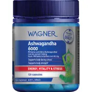 Wagner Ashwagandha 6000mg - 120 Capsules - Withania somnifera Extract