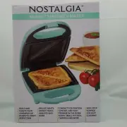 Nostalgia MyMini Sandwich Grilled Cheese Maker / Teal / New In Box