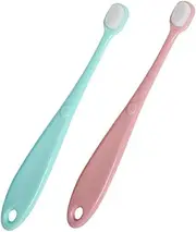 KOMBIUDA Kids Toothbrush 2pcs Newborn Brush Soft Bristles Teething and Cleaning for Long Use