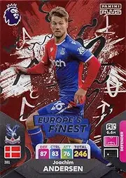 Panini Premier League Plus 2023 2024 Joachim Andersen Europe's Finest Trading Card
