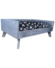 Raised Wooden Pet Bed Large Cushion