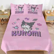 a1543 Kuromi Duvet Cover Set, 3 Piece Bedding Set 86x70" Double Sided Printing Decorative Comforter Cover Set (1 Duvet Cover + 2 Pillow Shams)" jfr154