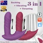Thrusting Dildo Vibrator Remote Control Clitoris Stimulator Sex Toy for Women AU