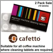 2x BREVILLE Espresso Coffee Machine Cleaning Tablets Cleaner Cafetto Cino Cleano